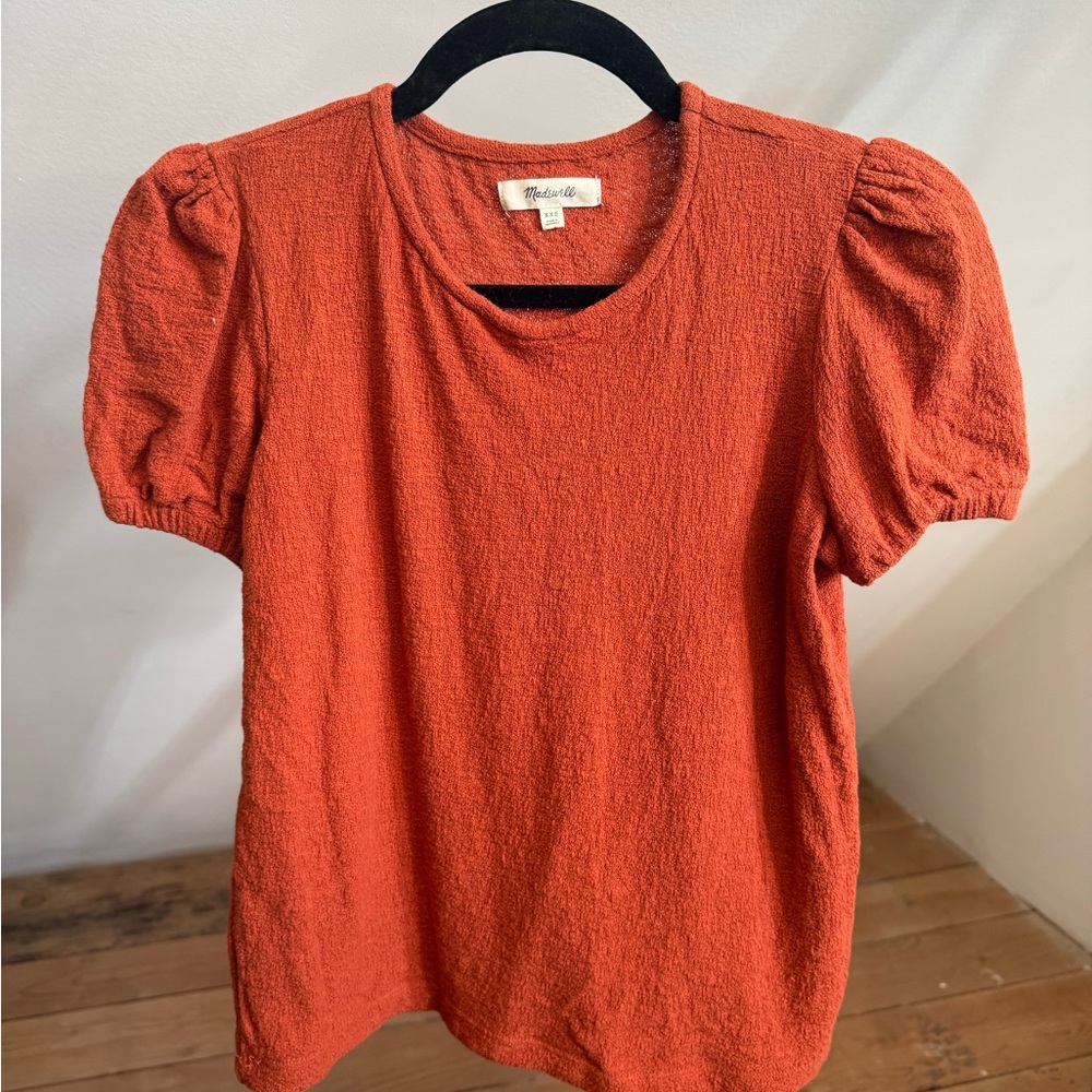 Madewell Rust Short Sleeve Top